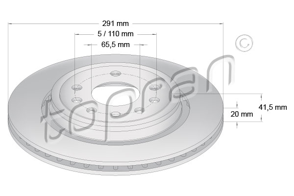 Remschijf Achteras Topran OE 569114