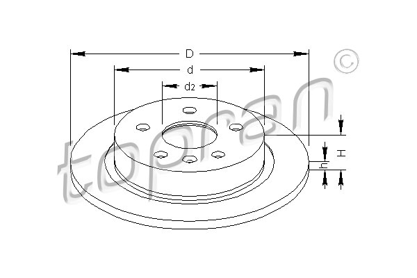 Remschijf Achteras Topran OE 0569127