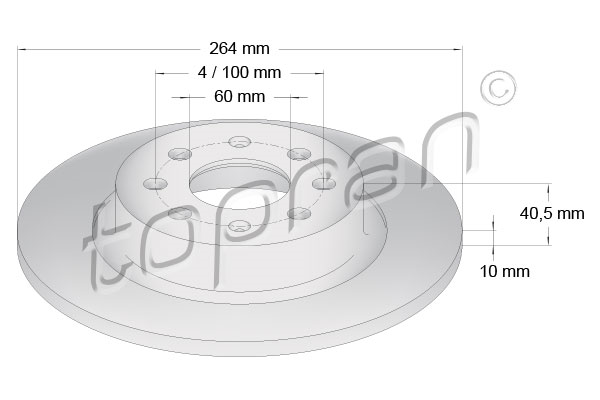 Remschijf Achteras OE 55700593