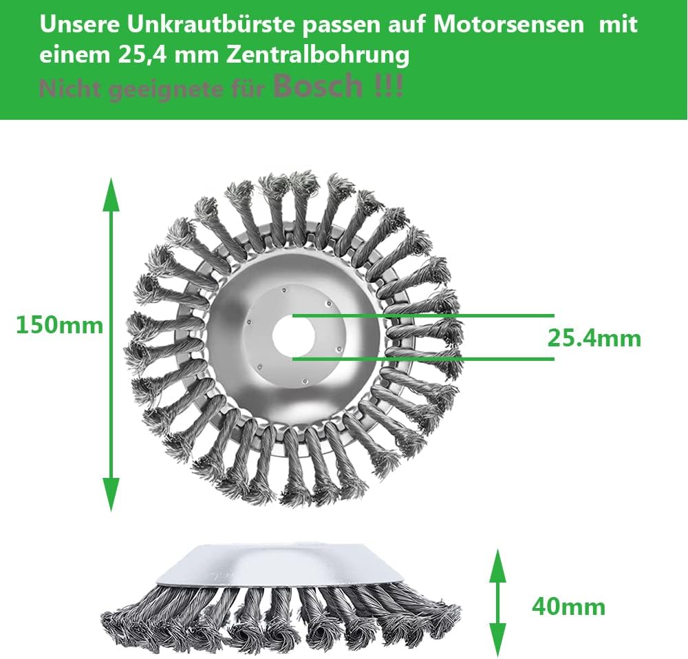 Onkruidborstel passend op Stihl 150mm 25,4mm € 34,95