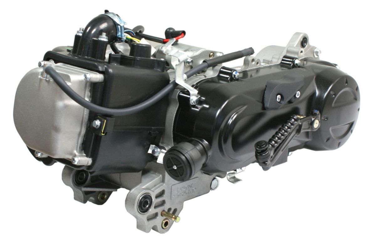 Motorblok Compleet GY6 50CC - 10 Inch (Lange as) 4 Takt - € 279,