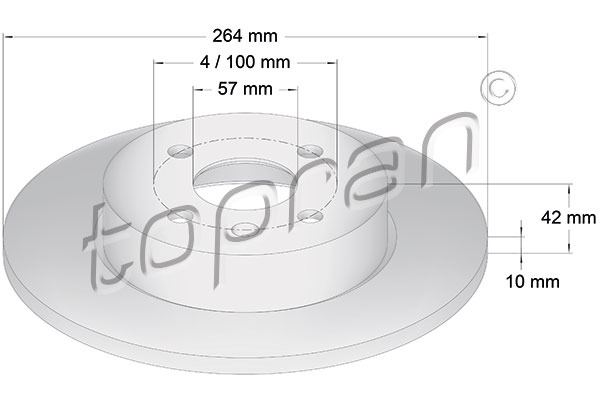 Remschijf Achteras Topran OE569116