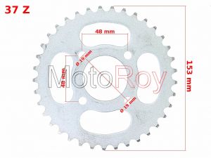 Achtertandwiel (420) 37 Tands voor 110/125cc Dirtbike/Quad