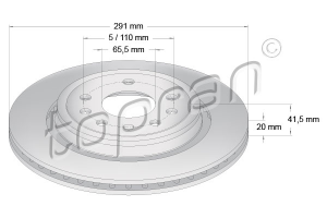 Remschijf Achteras Topran OE 569114