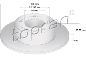 Remschijf Achteras Topran OE 4320 600QAA