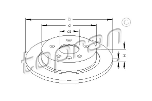 Remschijf Achteras Topran OE 0569127