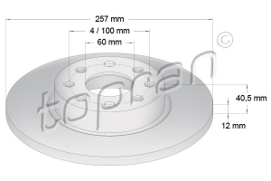 Remschijf Vooras Topran OE 0569022