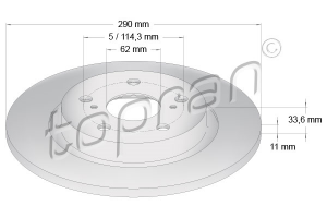 Remschijf Achteras OE 42431-05070