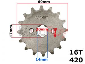 Voortandwiel 16 Tands 420 - € 7,95