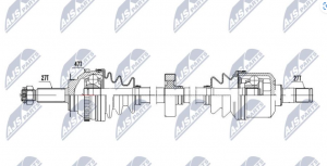 Aandrijfas OEM 495013A352