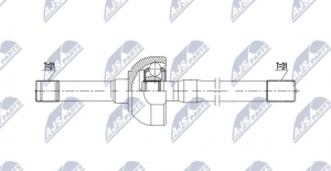 Aandrijfas OEM 39101-VB001