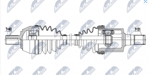 Aandrijfas OEM 1727237