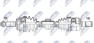 Aandrijfas OEM 49501F2100