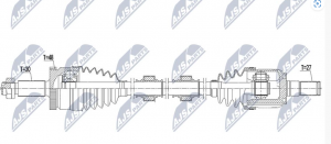 Aandrijfas OEM 49501-D3050