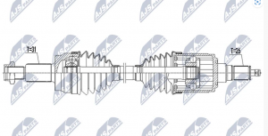 Aandrijfas OEM LR062317