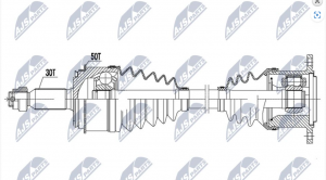 Aandrijfas OEM MR410665