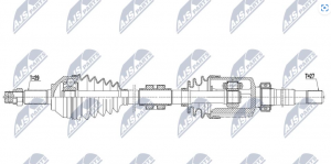 Aandrijfas OEM 39100BB22C