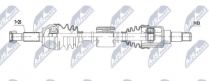 Aandrijfas OEM 1905856