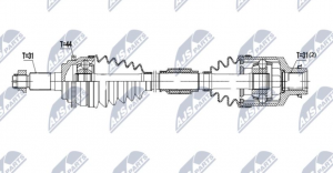 Aandrijfas OEM GD552550XC