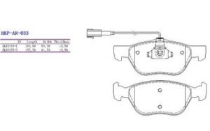 Remblokkenset Vooras Multipla OEM 7087050 € 18,95