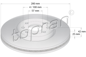 Remschijf Vooras Topran OE 569006